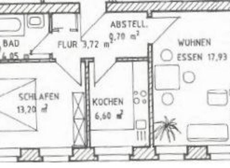 Wohnung zum Kauf 45.000 € 2 Zimmer 46,2 m²<br/>Wohnfläche 3.<br/>Geschoss Kapellenberg Chemnitz 09130