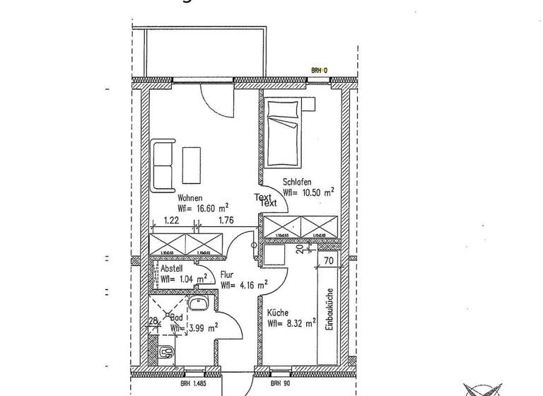 Wohnung zur Miete 390 € 2 Zimmer 47,1 m² 1. Geschoss Wendorf Wismar 23968