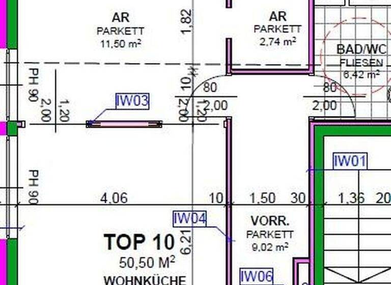 Wohnung zur Miete - Erstbezug 1.222 € 2 Zimmer 50,5 m² 2. Geschoss Heiligenstädter Straße 395a Wien 1190