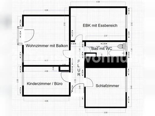 Wohnung zur Miete Tauschwohnung 1.050 € 3 Zimmer 68 m² 2. Geschoss Sendling-Westpark München 80686