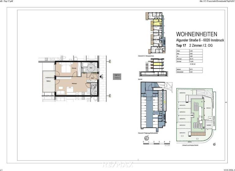 Wohnung zum Kauf - Erstbezug 524.200 € 2 Zimmer 48 m² 2. Geschoss Innsbruck 6020