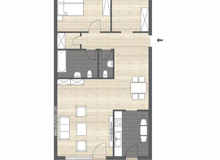 Wohnung zum Kauf 205.000 € 3,5 Zimmer 86 m² Villingen Villingen-Schwenningen 78052