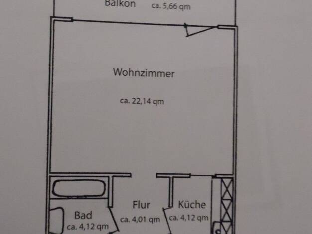 Studio zur Miete 585 € 1 Zimmer 40 m² 3. Geschoss frei ab sofort Bengelsdorfstr. 32 Bramfeld Hamburg 22179