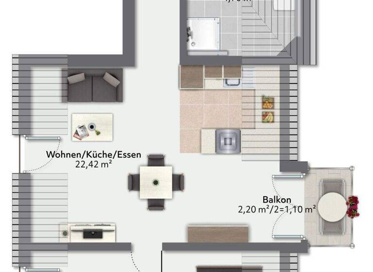 Wohnung zum Kauf 195.000 € 2 Zimmer 44,3 m² Weilheim Weilheim i.OB 82362