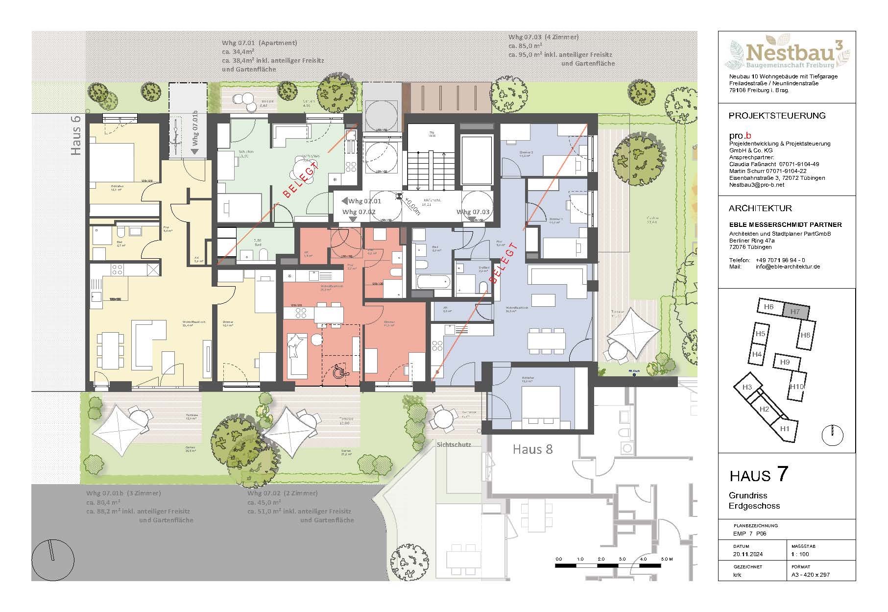 Terrassenwohnung zum Kauf provisionsfrei 278.000 € 2 Zimmer 51 m²<br/>Wohnfläche EG<br/>Geschoss ab sofort<br/>Verfügbarkeit Brühl - Güterbahnhof Freiburg im Breisgau 79106