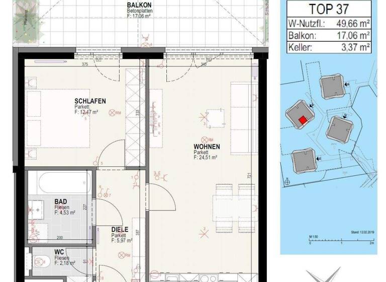 Wohnung zur Miete 578 € 2 Zimmer 49,7 m² 3. Geschoss Olga-Rudel-Zeynek-Gasse 14 Straßgang Graz 8054