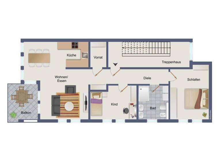 Wohnung zur Miete 1.045 € 3,5 Zimmer 80 m² Sonnenhof Pforzheim 75180