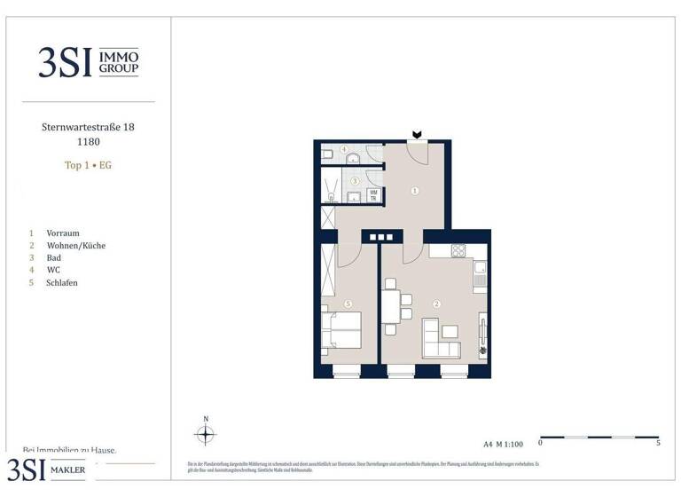 Wohnung zum Kauf - Erstbezug 339.000 € 2 Zimmer 54,9 m² EG Sternwartestraße 18 Wien 1180