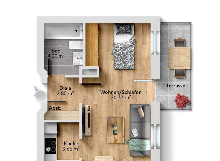 Studio zum Kauf 115.000 € 1 Zimmer 34 m² Garching 84518