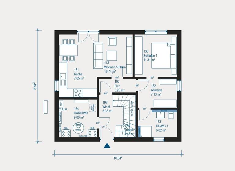 Mehrfamilienhaus zum Kauf 447.794 € 4 Zimmer 141,4 m² 610 m² Grundstück Waibstadt 74915