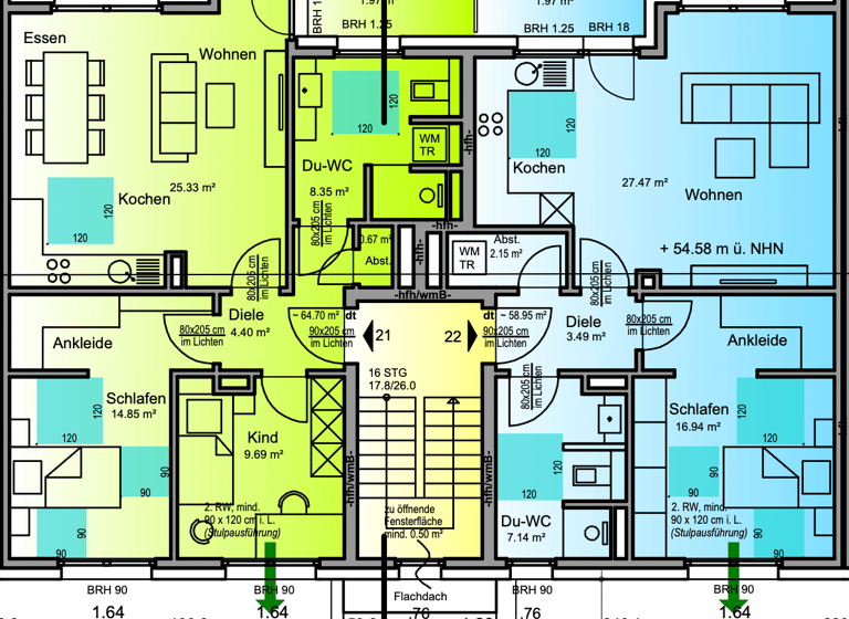 Wohnung zum Kauf - Erstbezug 370.000 € 2 Zimmer 57,3 m² Niehl Köln 50735