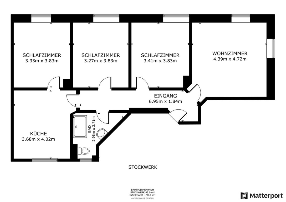 Wohnung zur Miete 740 € 4 Zimmer 92 m²<br/>Wohnfläche 1.<br/>Geschoss Kernstadt Seesen 38723