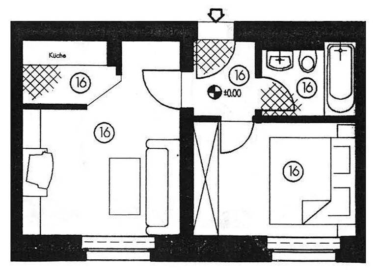 Wohnung zur Miete 230 € 2 Zimmer 31,6 m²<br/>Wohnfläche EG<br/>Geschoss Virchowpl. 13 Marienthal West 434 Zwickau 08060