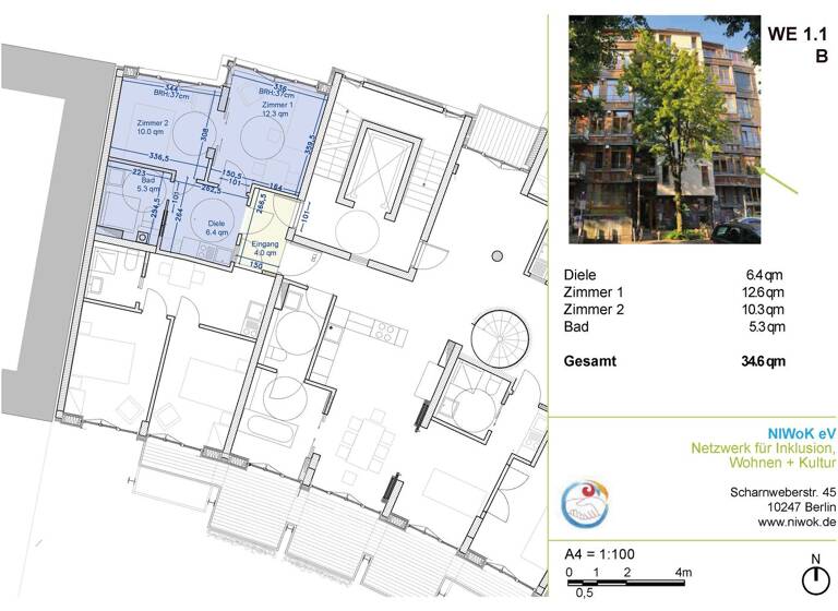 Studio zur Miete 650 € 1 Zimmer 52 m² Geschoss 1/6 frei ab sofort Friedrichshain Berlin 10247