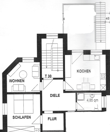 Wohnung zur Miete 580 € 2 Zimmer 65 m² 1. Geschoss frei ab 01.05.2025 Werther Werther 33824