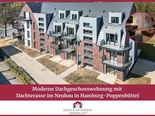 Wohnung zum Kauf - Erstbezug 395.000 € 2 Zimmer 49,8 m² Poppenbüttel Hamburg 22399
