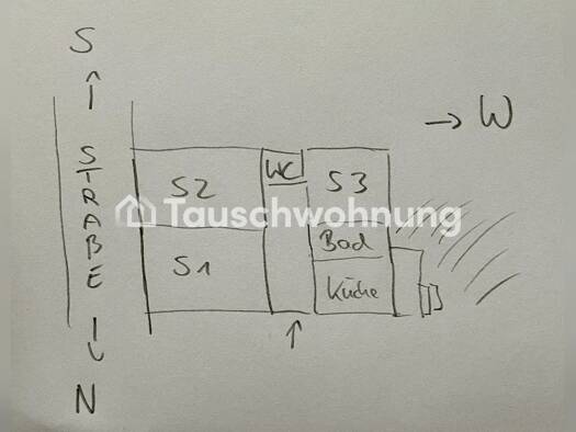 Wohnung zur Miete Tauschwohnung 500 € 3 Zimmer 80 m² EG Connewitz Süd 04277