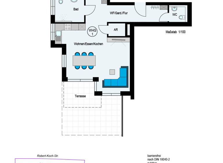Wohnung zum Kauf - Erstbezug 400.000 € 2 Zimmer 68 m² EG Burgholz Reutlingen 72766