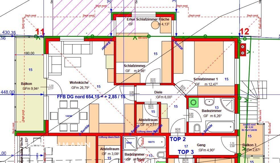 Wohnung zum Kauf provisionsfrei 399.000 € 3 Zimmer 68,1 m²<br/>Wohnfläche Mensweg 33 Ampass 6070