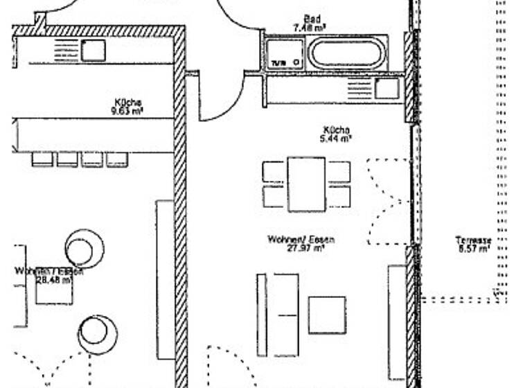 Studio zur Miete 770 € 1 Zimmer 60,9 m² frei ab 11.04.2026 Rossittener Straße 3 a Bockenheim Frankfurt 60487