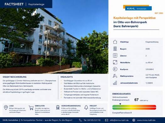 Wohnung zum Kauf 339.500 € 2 Zimmer 80 m² 1. Geschoss Bahrenfeld Altona 22761