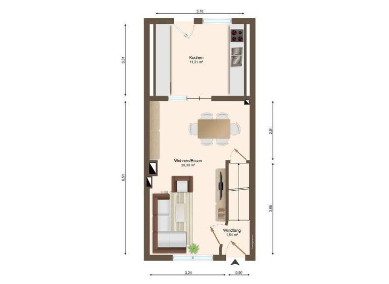 Reihenmittelhaus zum Kauf 165.000 € 2 Zimmer 64,1 m² 163 m² Grundstück Harleshausen Kassel 34128