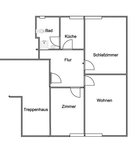 Wohnung zur Miete 350 € 2,5 Zimmer 53 m²<br/>Wohnfläche 3.<br/>Geschoss Wilhelmstraße 2 West Neumünster 24534