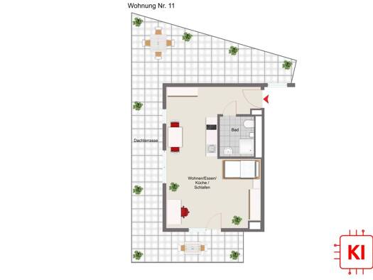 Studio zum Kauf provisionsfrei 269.000 € 1 Zimmer 50 m² Deggendorf 94469