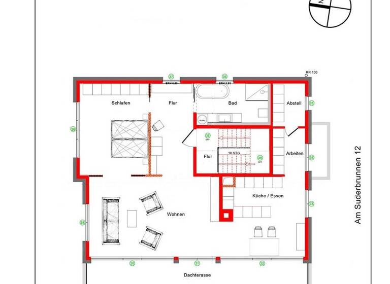 Wohnung zur Miete 1.970 € 1,5 Zimmer 109 m² 2. Geschoss frei ab 01.05.2026 Am Suderbrunnen 12 Mombach Mainz 55120
