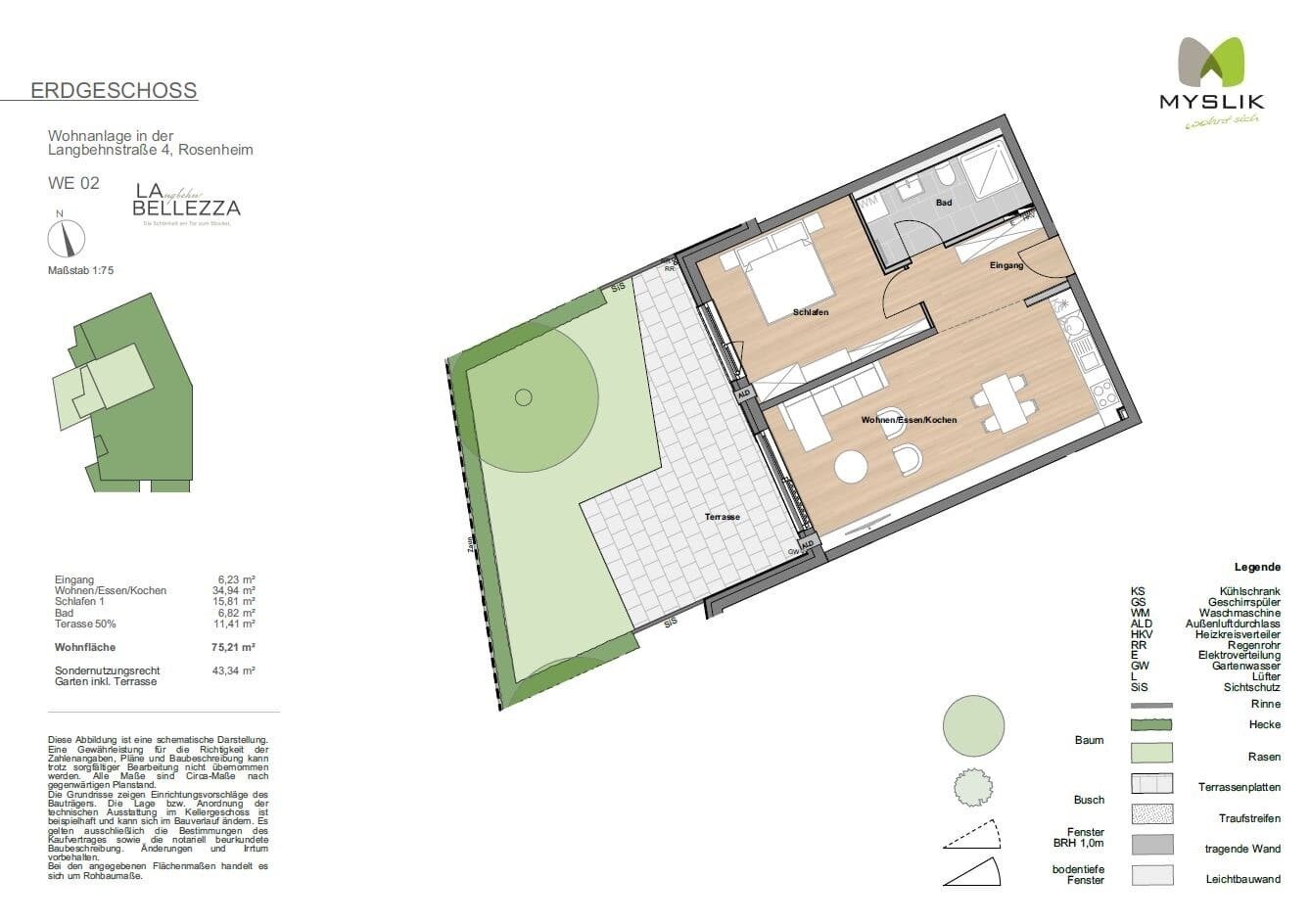 Wohnung zum Kauf provisionsfrei 638.000 € 2 Zimmer 75,2 m²<br/>Wohnfläche Rosenheim 83022