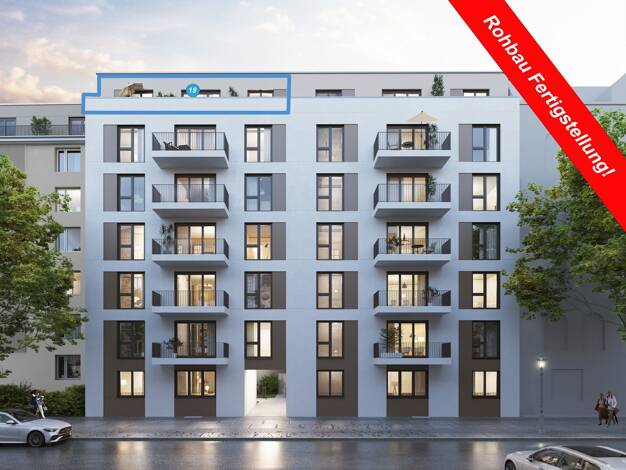 Penthouse zum Kauf - Neubau provisionsfrei 724.500 € 2 Zimmer 67,7 m² 6. Geschoss Nehringstraße 14 Charlottenburg Berlin 14059
