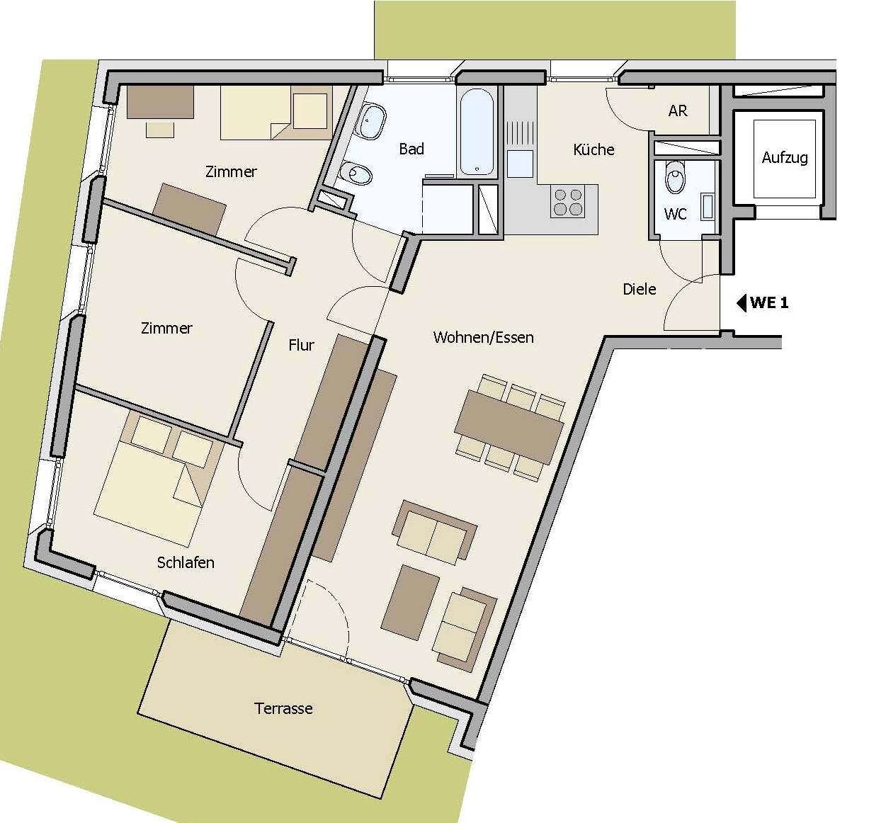 Wohnung zum Kauf 407.900 € 4 Zimmer 96,5 m²<br/>Wohnfläche 3.<br/>Geschoss Bahnhofstraße 81 Gaildorf Gaildorf 74405