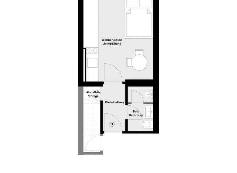 Studio zur Miete 990 € 1 Zimmer 21 m² 2. Geschoss Innenstadt Regensburg 93047