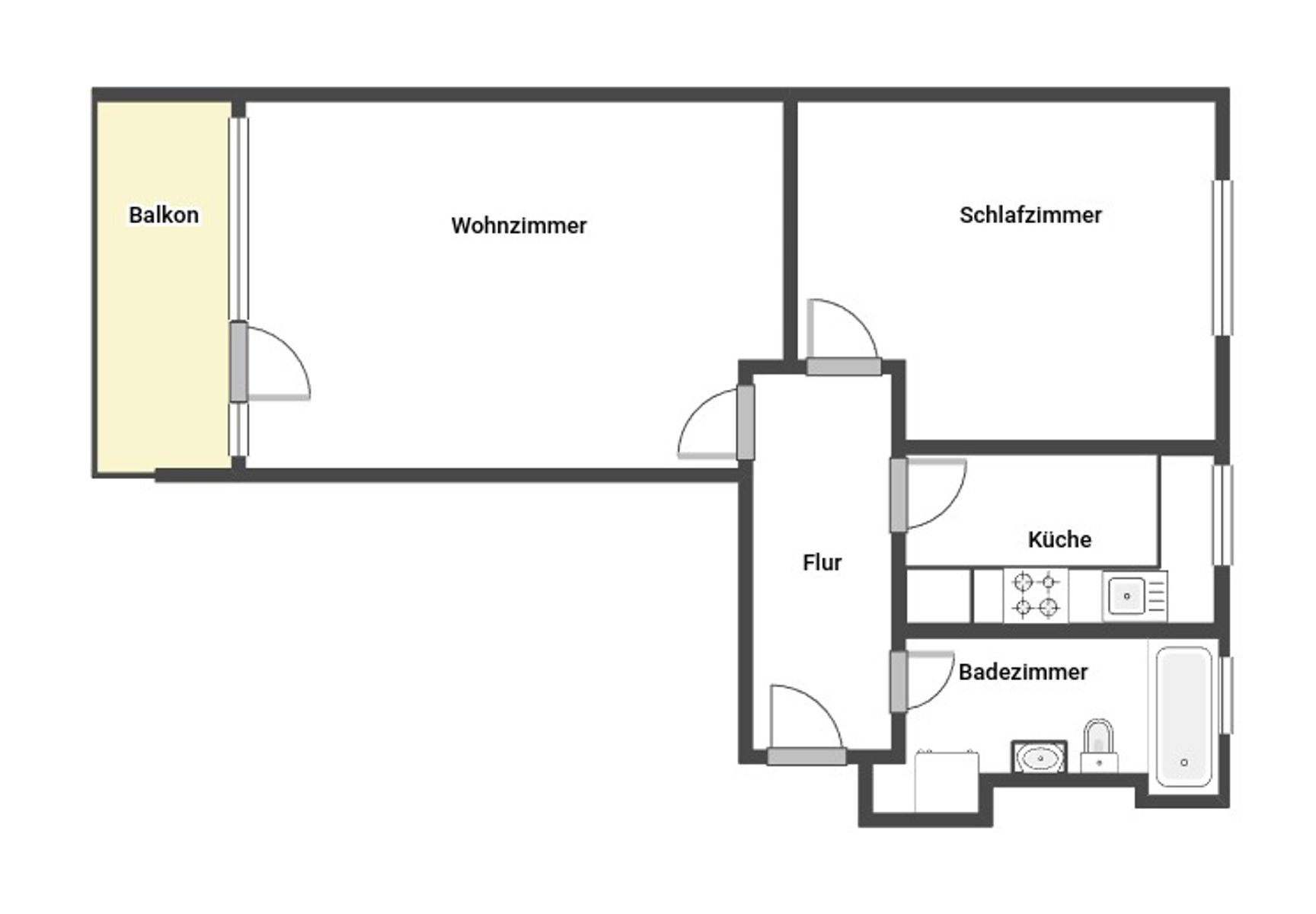 Wohnung zum Kauf 325.000 € 2 Zimmer 59,3 m²<br/>Wohnfläche 1.<br/>Geschoss Unterpfaffenhofen Germering 82110