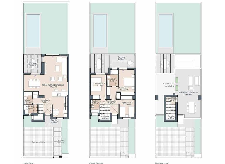 Reihenmittelhaus zum Kauf - Erstbezug provisionsfrei 1.045.000 € 4 Zimmer 196 m² Palma de Mallorca 07610