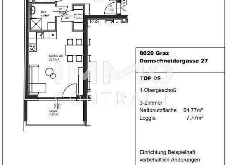 Wohnung zur Miete 609 € 3 Zimmer Dornschneidergasse 27 Gries Graz 8020