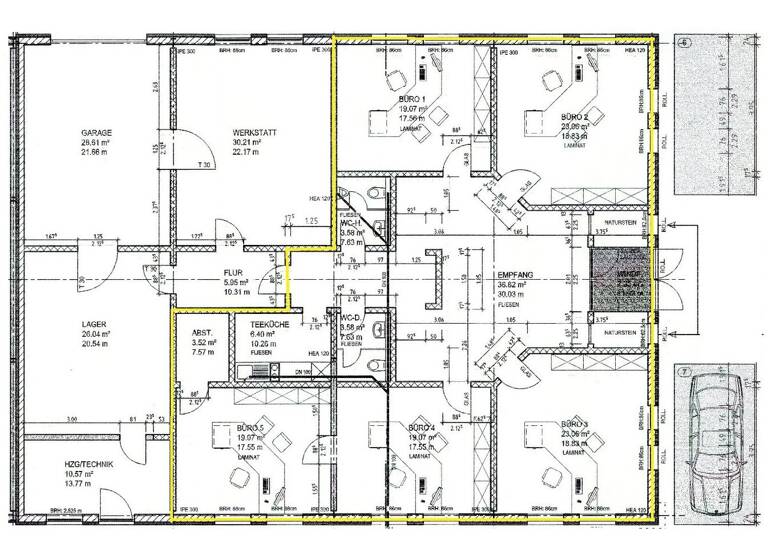 Bürofläche zur Miete 1.120 € 5 Zimmer 140,1 m² Bürofläche Mayen 56727