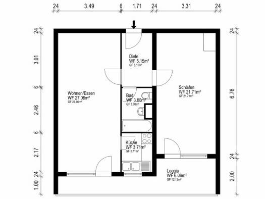 Wohnung zum Kauf als Kapitalanlage geeignet 175.000 € 2 Zimmer 66,7 m² Hattersheim 65795
