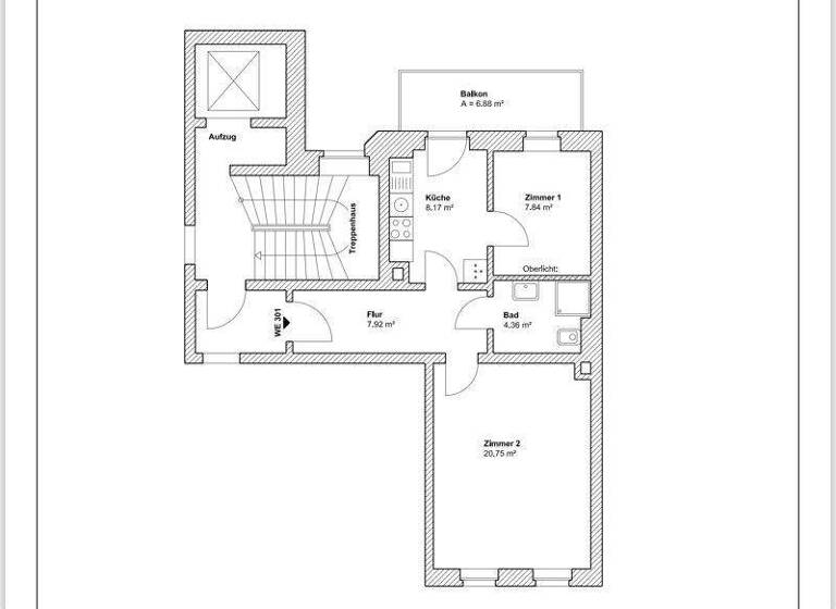 Wohnung zur Miete 457 € 1,5 Zimmer 52,5 m² 2. Geschoss frei ab 29.03.2026 Gorkistraße 101 Schönefeld-Abtnaundorf Leipzig 04347