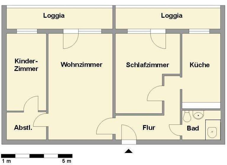 Wohnung zur Miete 445 € 3 Zimmer 73 m² 8. Geschoss Faleska-Meinig-Str. 6 Markersdorf Chemnitz 09122