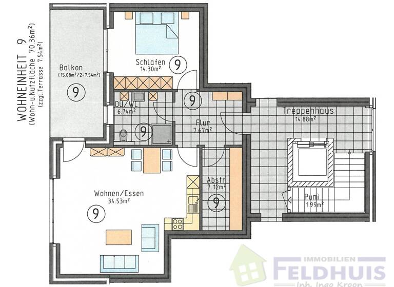 Wohnung zum Kauf - Erstbezug 279.000 € 2 Zimmer 77,9 m² 1. Geschoss Warsingsfehn Moormerland 26802