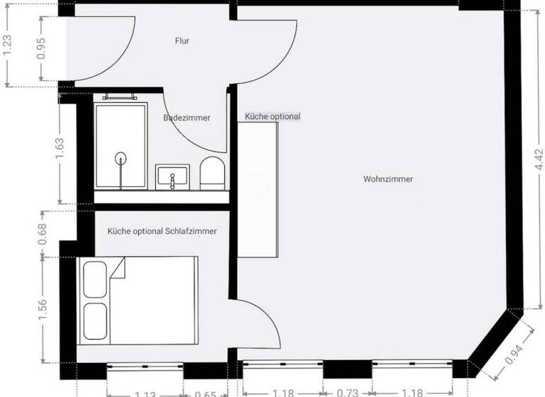 Studio zum Kauf provisionsfrei 215.000 € 1 Zimmer 33 m² 2. Geschoss Hermanstraße 56 Britz Berlin 12049