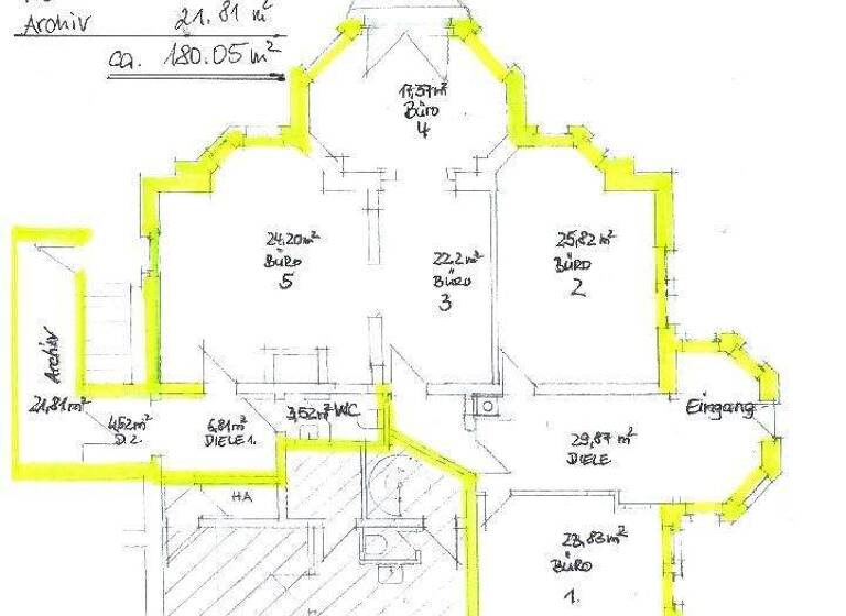 Bürogebäude zur Miete 1.890 € 4 Zimmer 158,2 m² Bürofläche Lewenberg Schwerin 19055