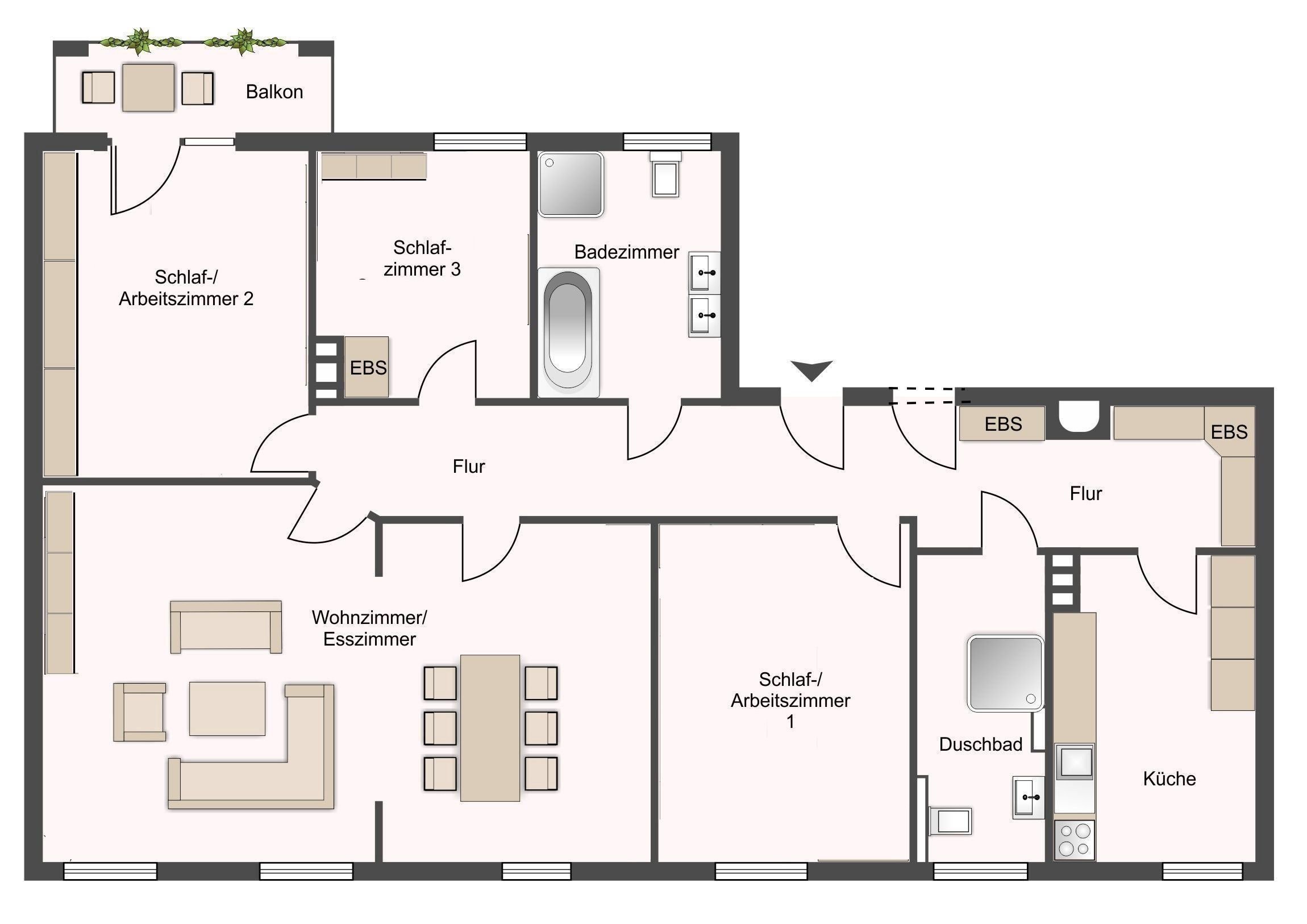 Wohnung zum Kauf 620.000 € 5 Zimmer 138 m²<br/>Wohnfläche 2.<br/>Geschoss Barmbek - Nord Hamburg 22145