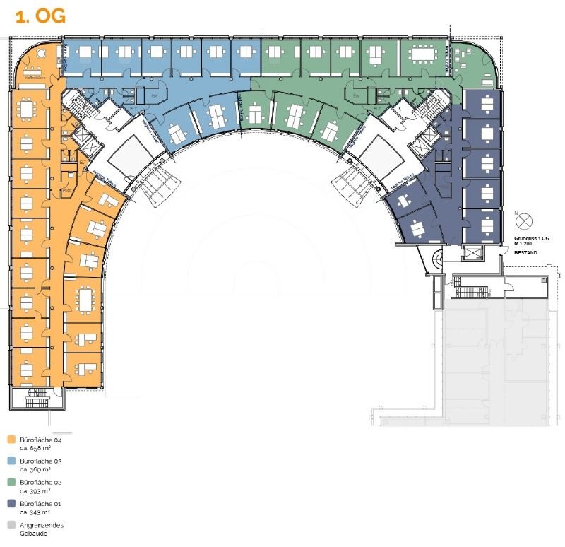 Bürofläche zur Miete provisionsfrei 18,50 € 369 m²<br/>Bürofläche ab 278 m²<br/>Teilbarkeit Friedenheim München 80687