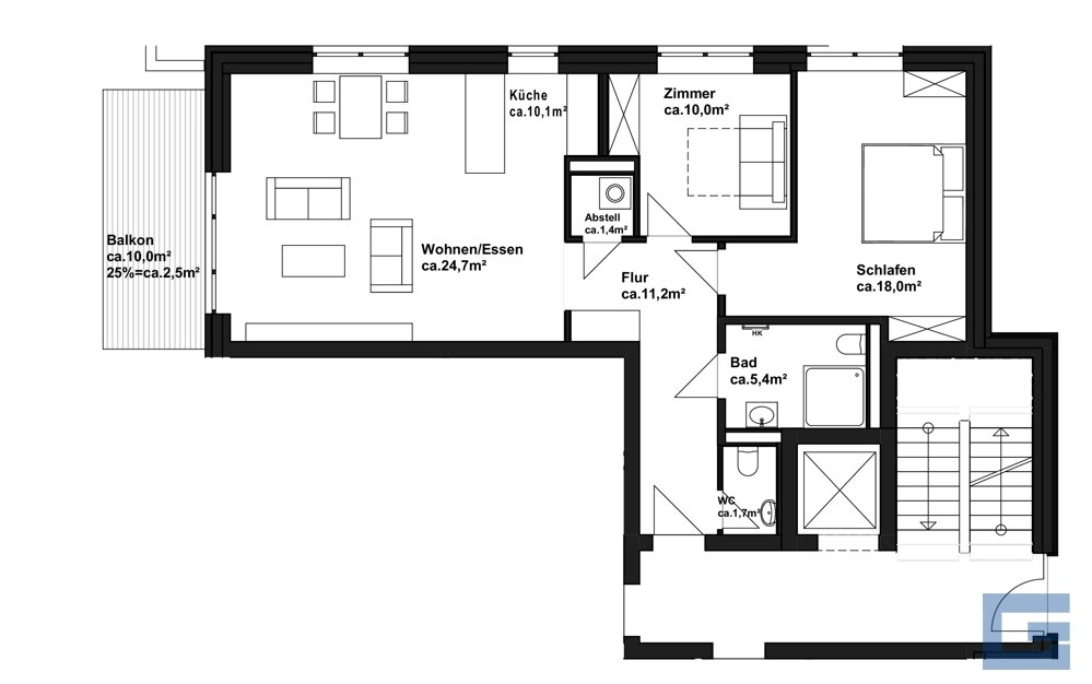 Wohnung zum Kauf provisionsfrei 599.157 € 3 Zimmer 85 m²<br/>Wohnfläche EG<br/>Geschoss Altheikendorf Heikendorf 24226