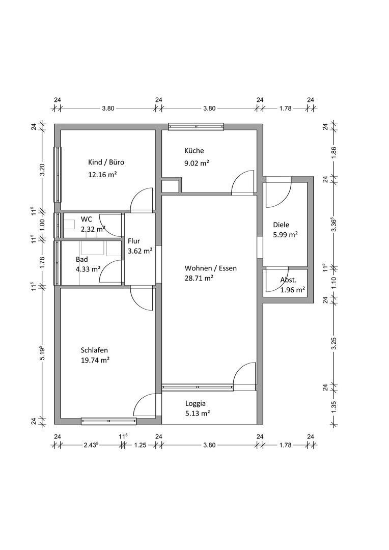 Wohnung zum Kauf provisionsfrei 372.400 € 3 Zimmer 89,1 m²<br/>Wohnfläche 2.<br/>Geschoss Am Wasserwerk Ingolstadt 85055