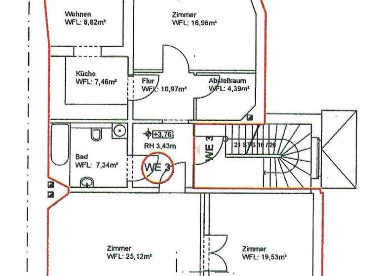 Wohnung zum Kauf 349.000 € 3 Zimmer 105 m² 1. Geschoss Feldstadt Schwerin 19053
