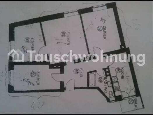 Wohnung zur Miete Tauschwohnung 1.250 € 4 Zimmer 77 m² EG Wiehre Freiburg im Breisgau 79102