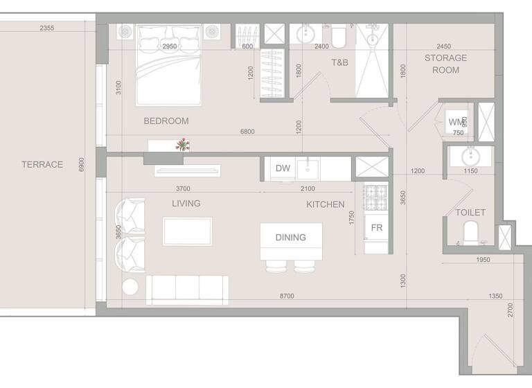 Wohnung zum Kauf provisionsfrei 339.011 € 2 Zimmer 87,1 m² Dubai 00000